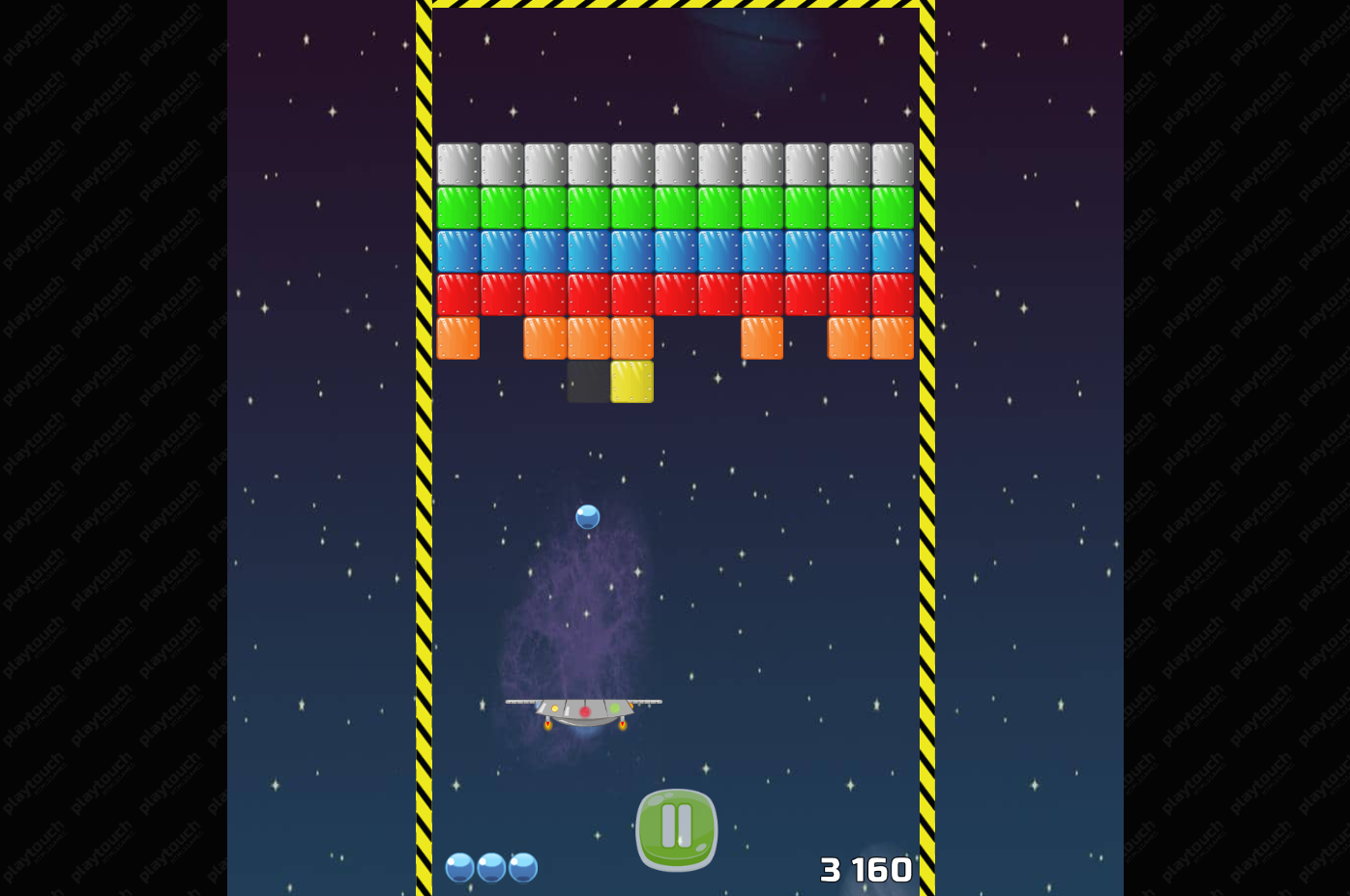 ブロックブレイカーゲーム画面