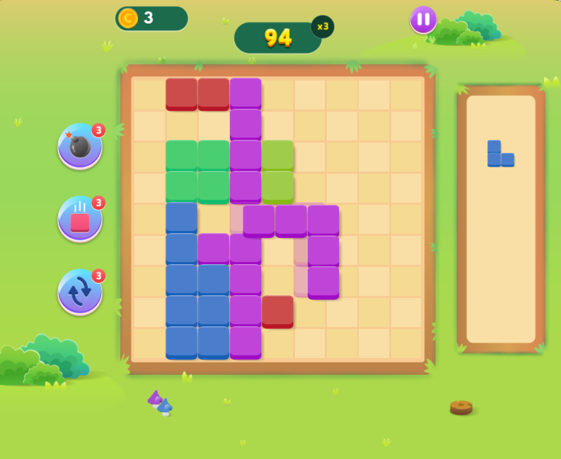 ブロックアップパズル ゲーム画面