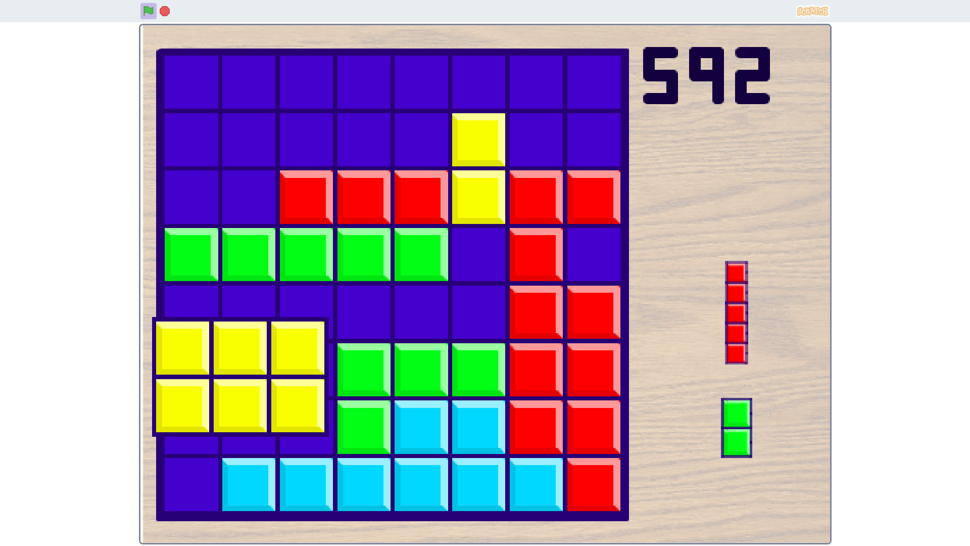 ブロックブラスト スクラッチ ゲーム画面